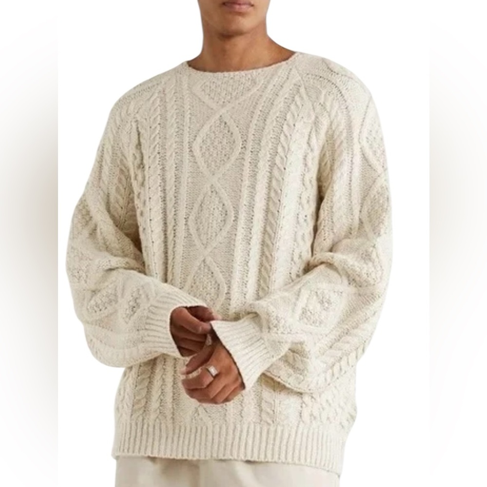 Fear of God Cream Cable Knit Crewneck Sweater
